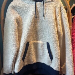 Old Navy Navy and Cream Sherpa‎ Hoodie Jacket